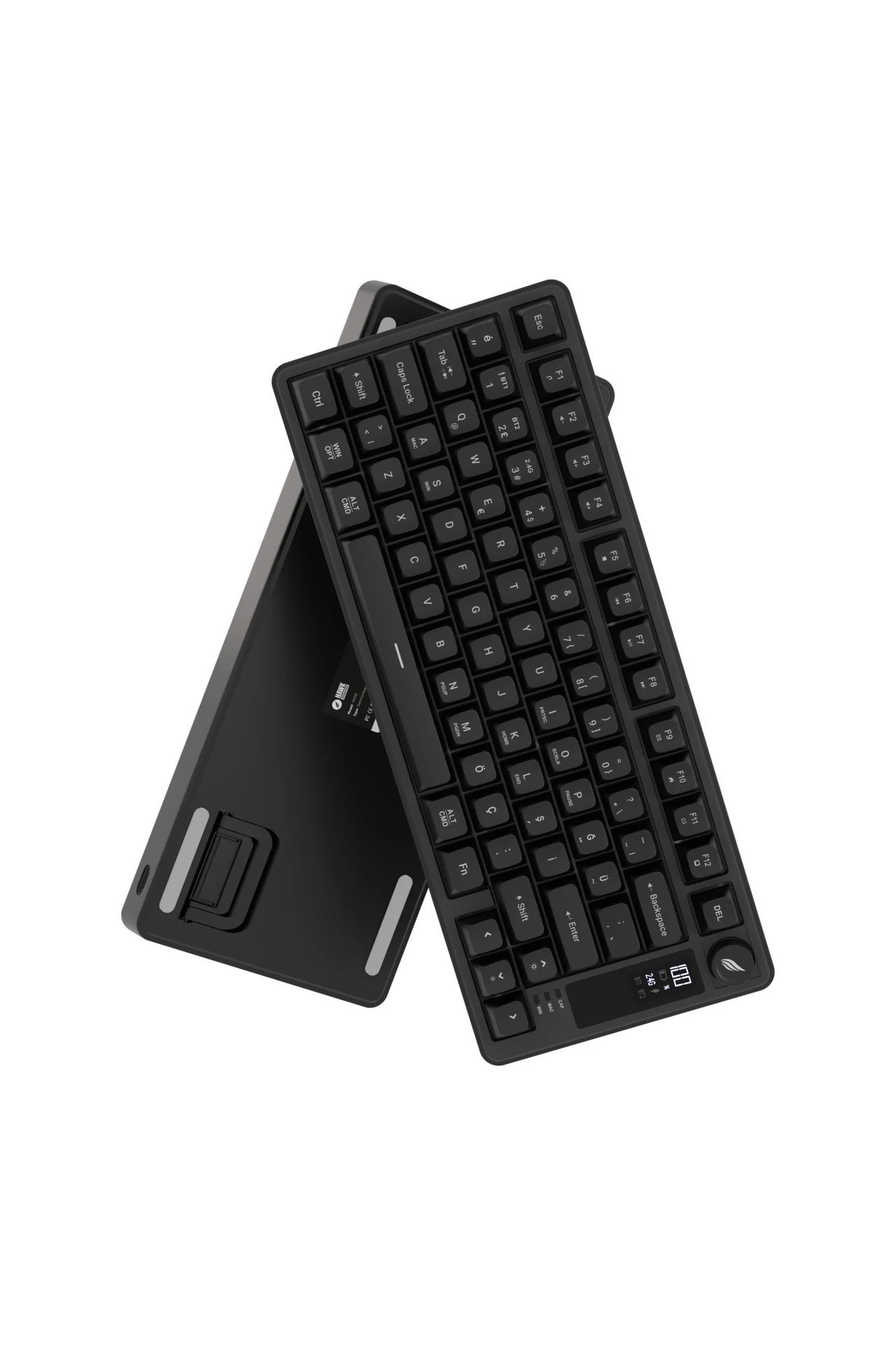 Hawk Gaming HK255B Membrane LCD RGB Kablosuz/Bluetooth Siyah %75 Türkçe Gaming Klavye