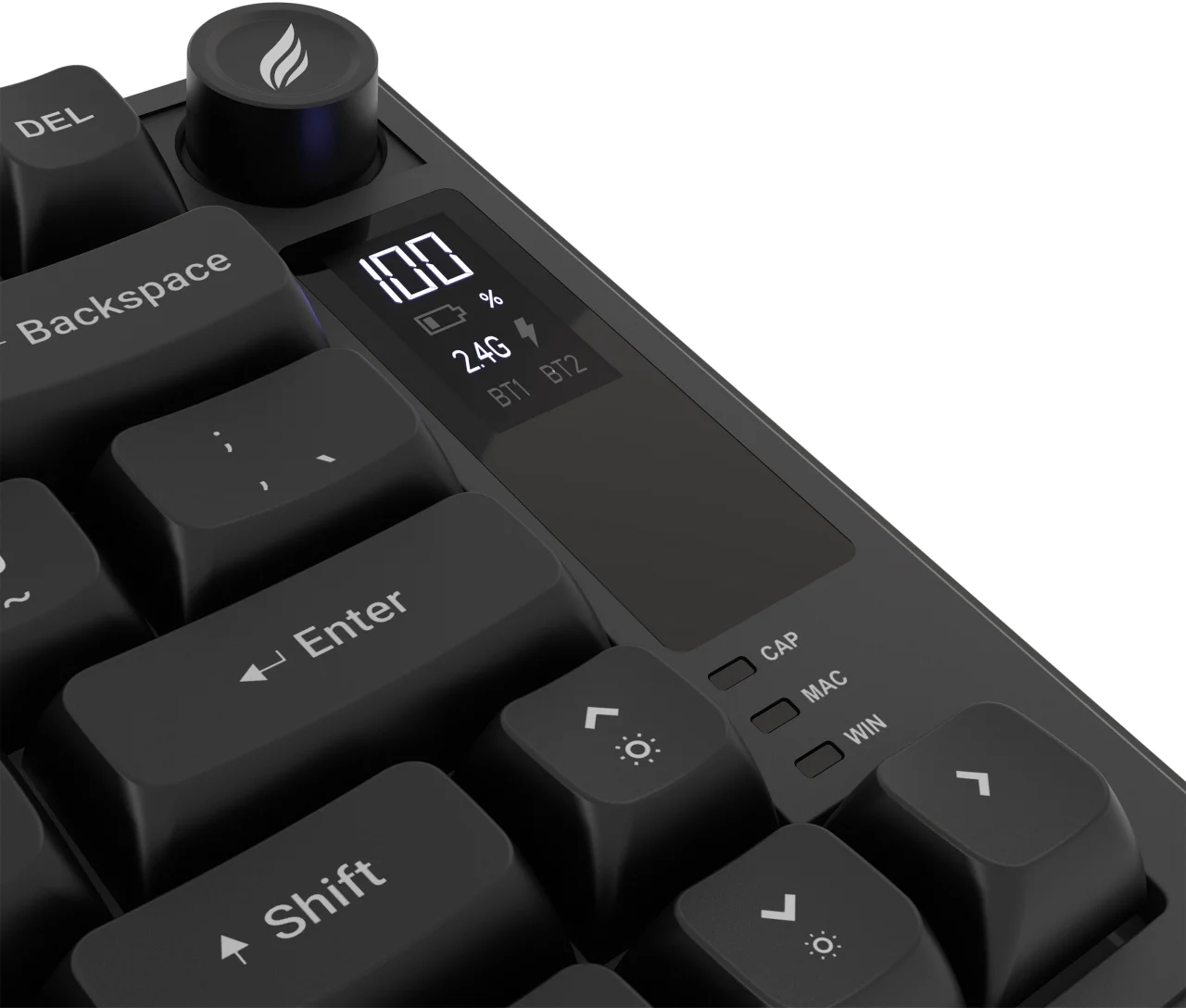 Hawk Gaming HK255B Membrane LCD RGB Kablosuz/Bluetooth Siyah %75 Türkçe Gaming Klavye