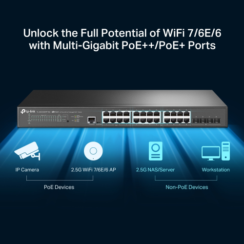 TP-Link TL-SG3428XPP-M2 24 Port 10/100/1000 Mbps Gigabit PoE Switch