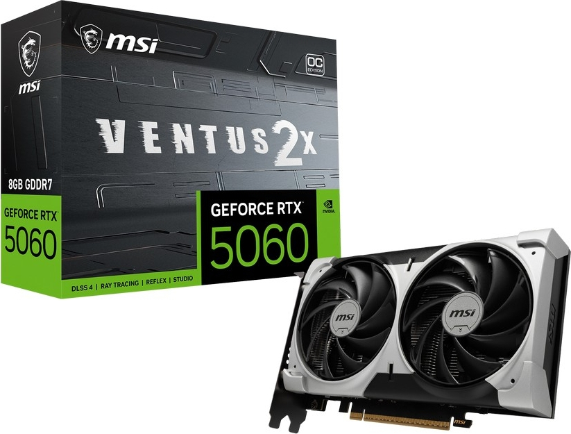 MSI GEFORCE RTX 5060 8G VENTUS 2X OC V1 8GB GDDR7 128Bit DLSS 4 Gaming (Oyuncu) Ekran Kartı