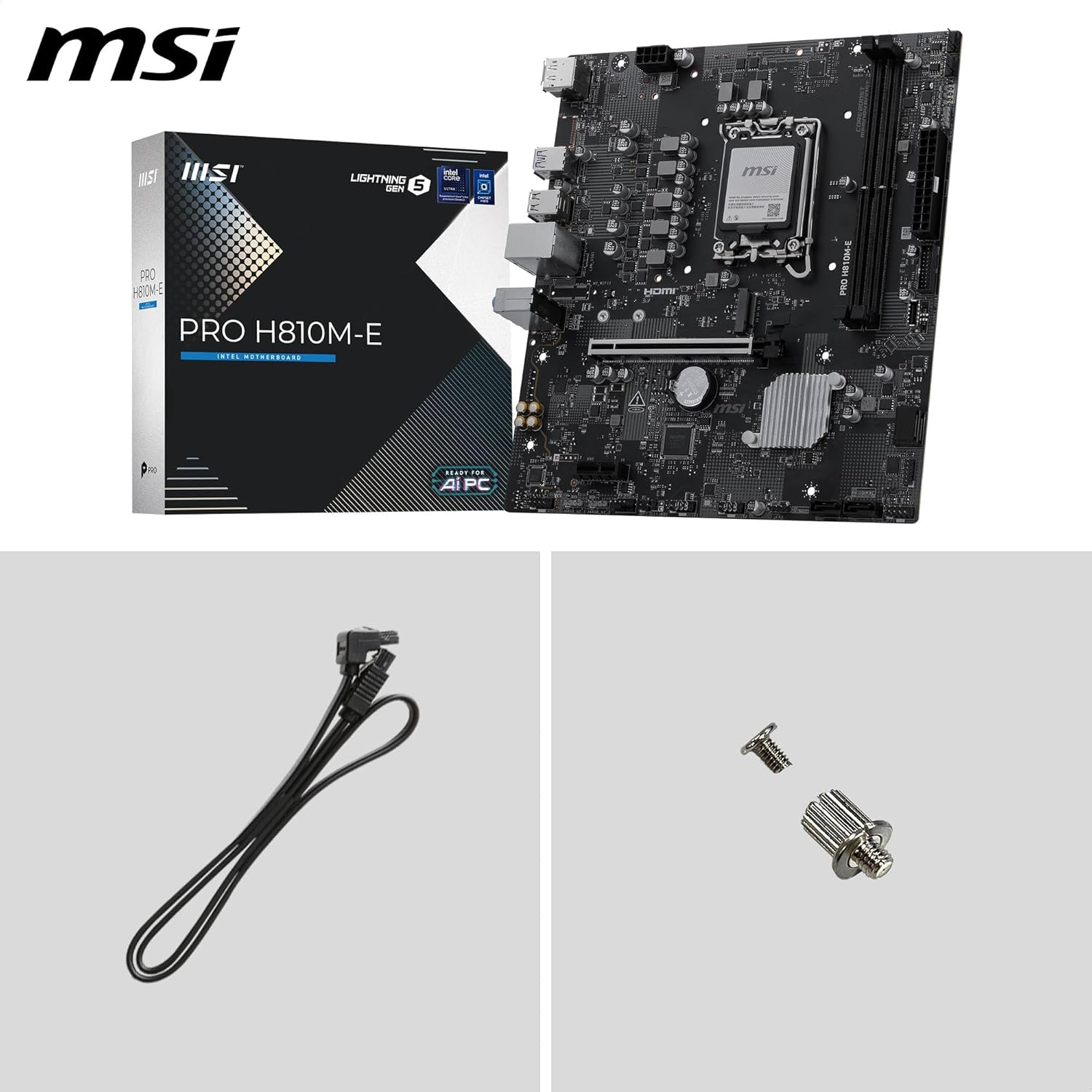 MSI PRO H810M-E Intel H810 Soket 1851 DDR5 6400+(OC)MHz mATX Gaming (Oyuncu) Anakart