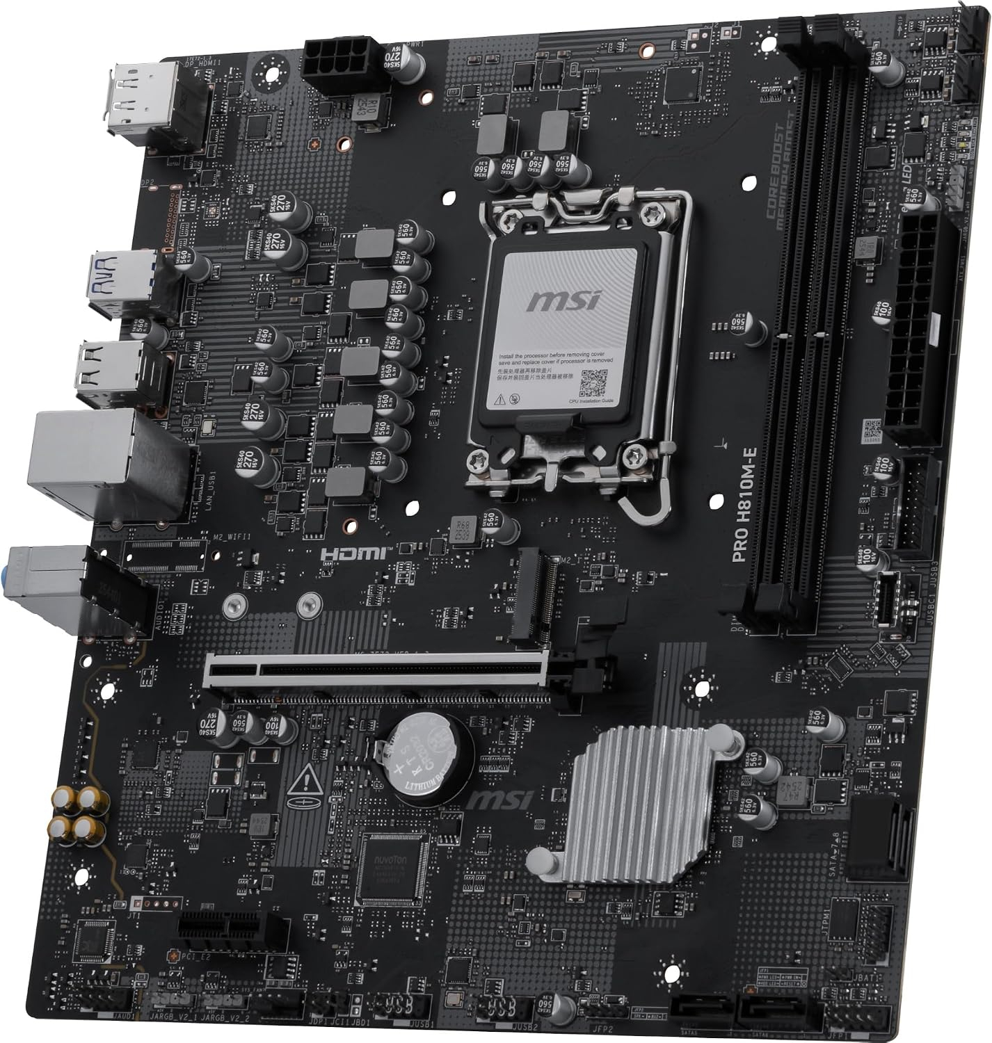 MSI PRO H810M-E Intel H810 Soket 1851 DDR5 6400+(OC)MHz mATX Gaming (Oyuncu) Anakart
