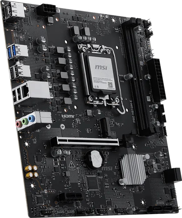 MSI PRO H810M-E Intel H810 Soket 1851 DDR5 6400+(OC)MHz mATX Gaming (Oyuncu) Anakart