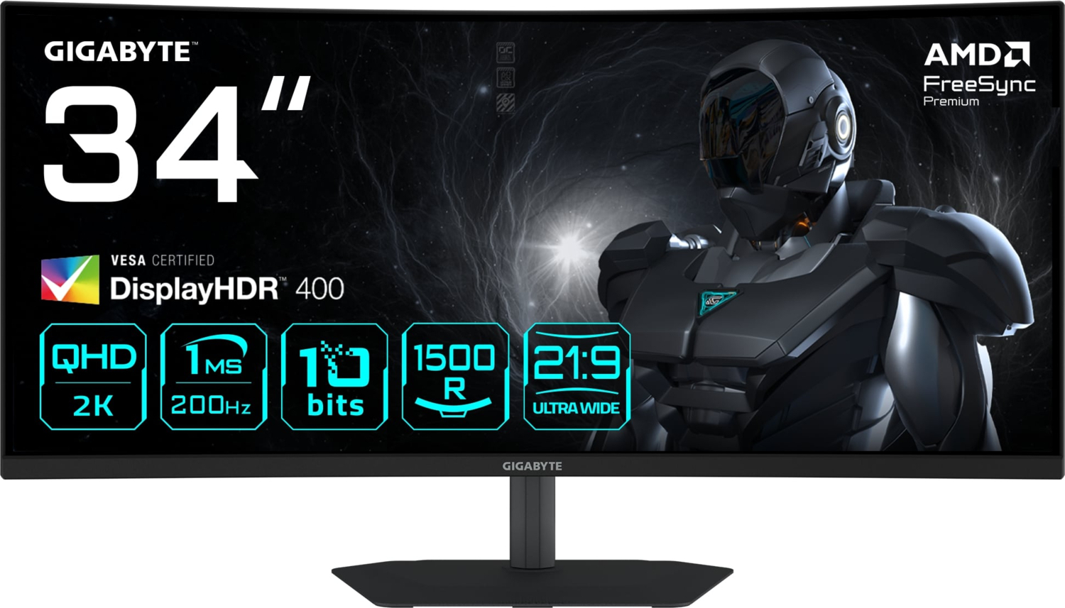GIGABYTE G34WQC2 34″ 200Hz 1ms WQHD Curved  VA 1500R Gaming (Oyuncu) Monitör