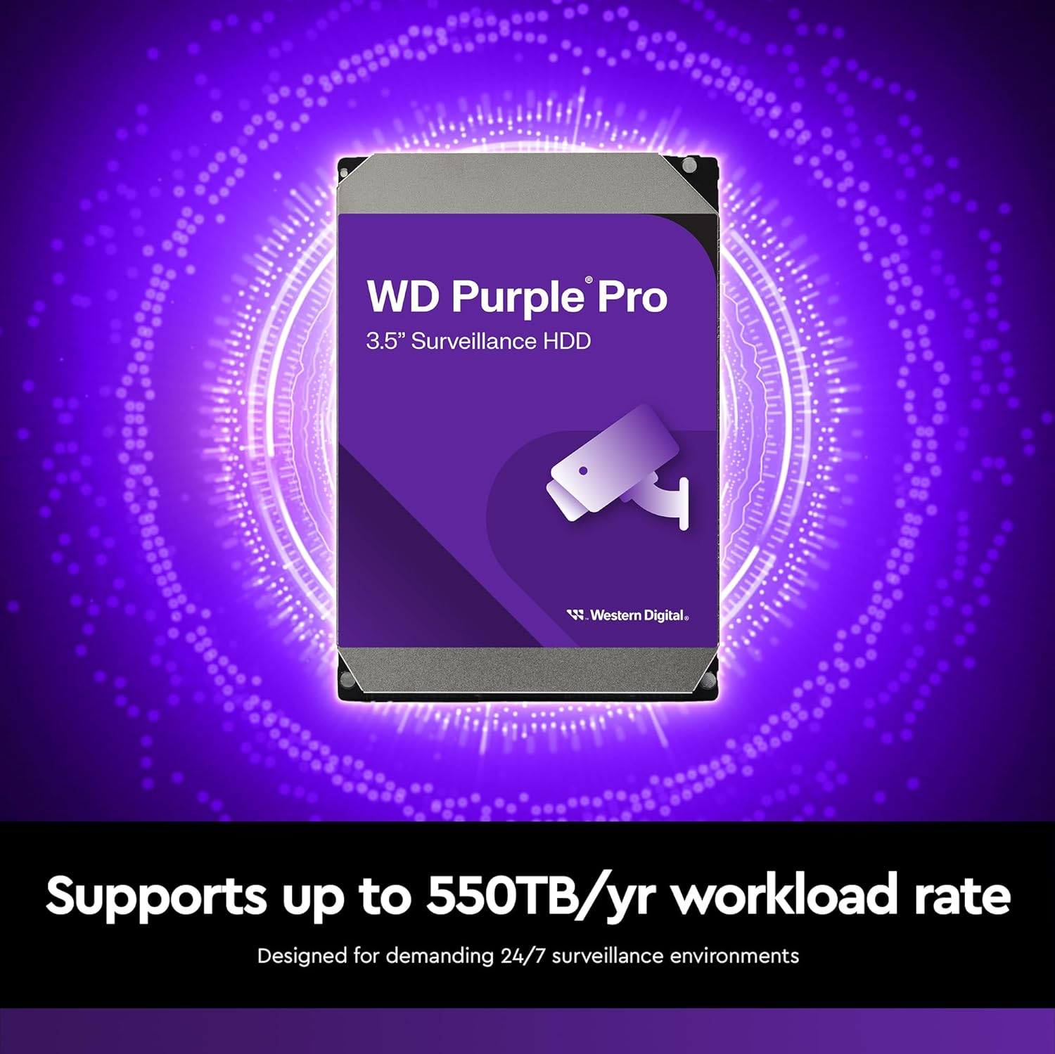 WD Purple Pro 10TB 3.5″ 7200RPM 512MB SATA 6GB/s 7/24 Güvenlik Diski