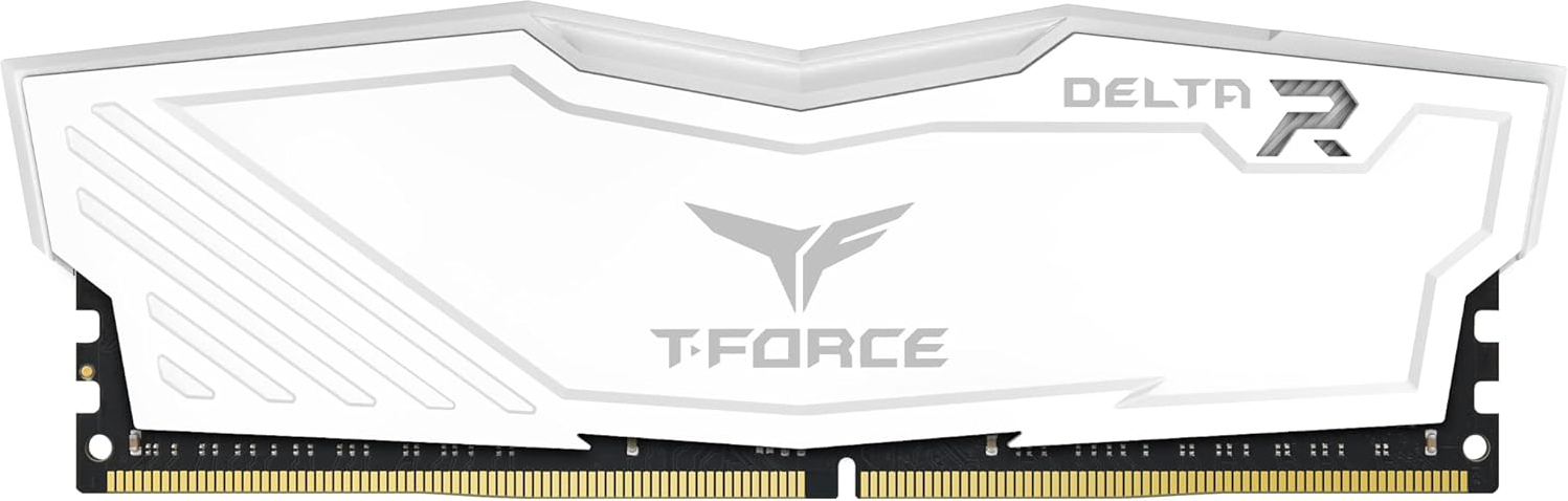 Team T-Force Delta RGB White 16GB 2x8GB 3200MHz CL16 DDR4 Gaming Ram
