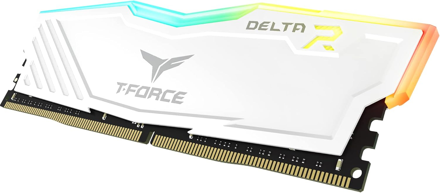 Team T-Force Delta RGB White 16GB 2x8GB 3200MHz CL16 DDR4 Gaming Ram
