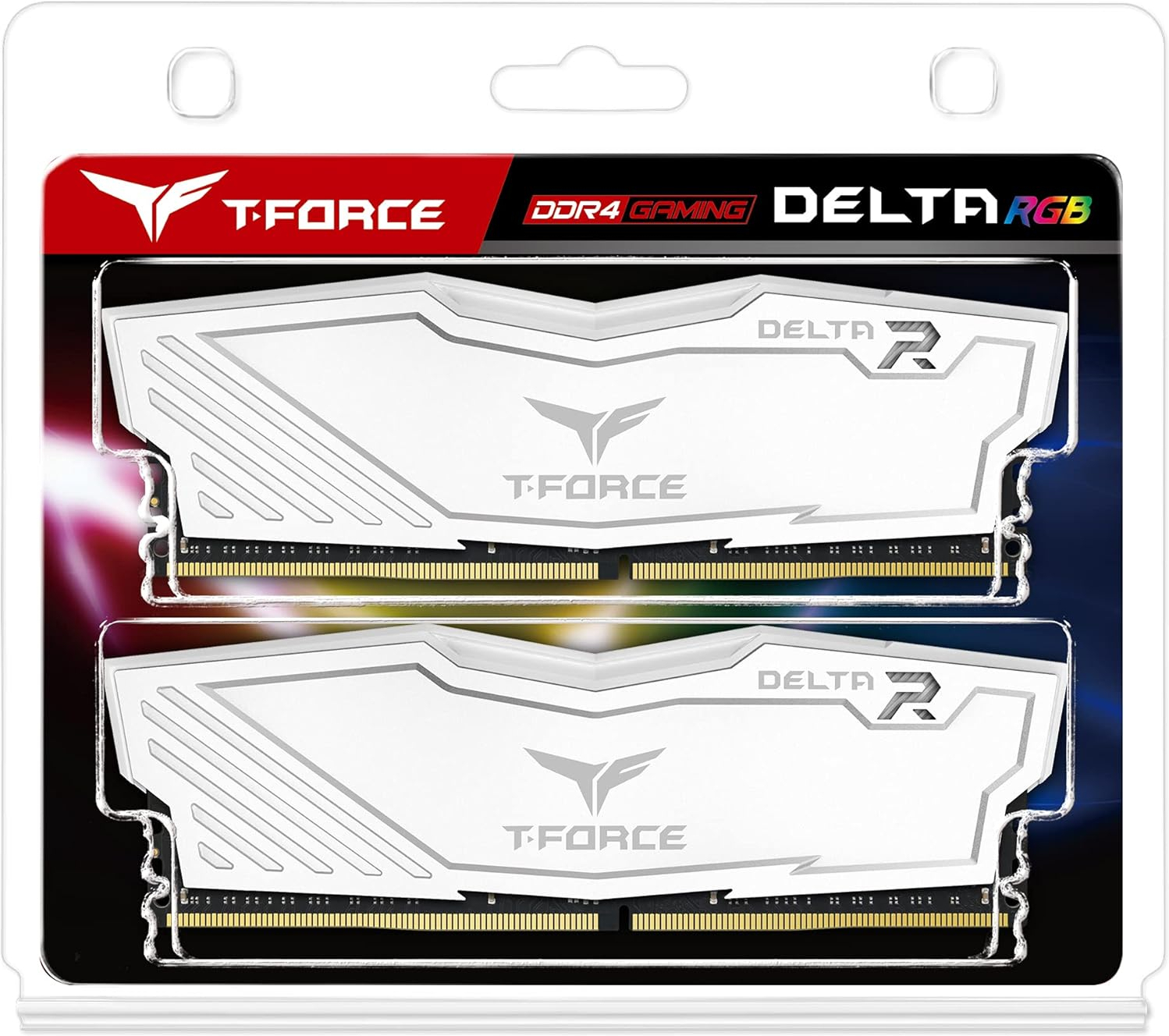 Team T-Force Delta RGB White 16GB 2x8GB 3200MHz CL16 DDR4 Gaming Ram