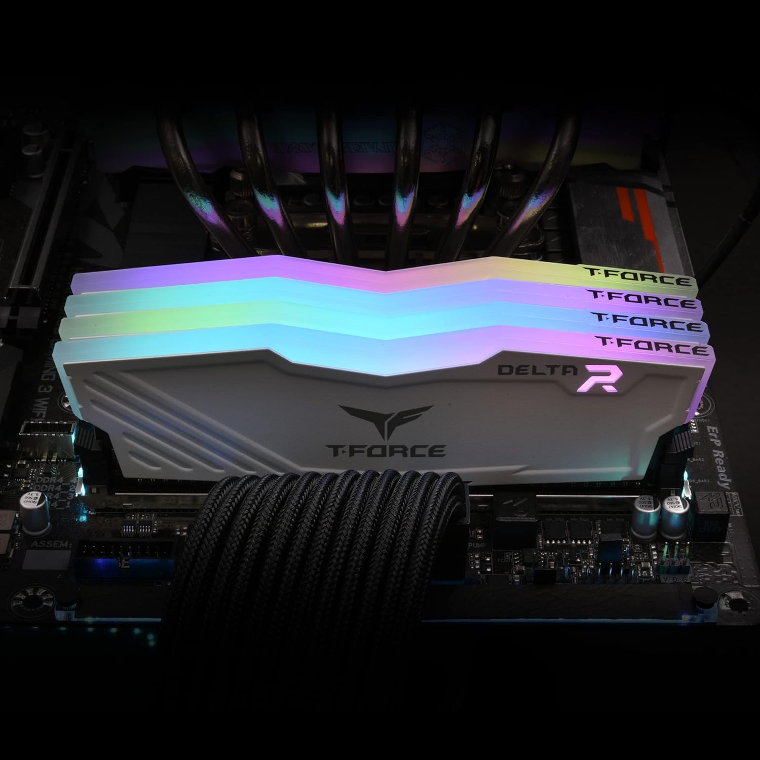 Team T-Force Delta RGB White 16GB 2x8GB 3200MHz CL16 DDR4 Gaming Ram