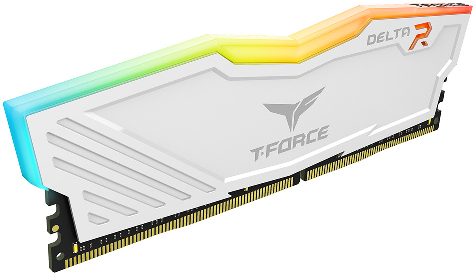 Team T-Force Delta RGB White 16GB 2x8GB 3200MHz CL16 DDR4 Gaming Ram
