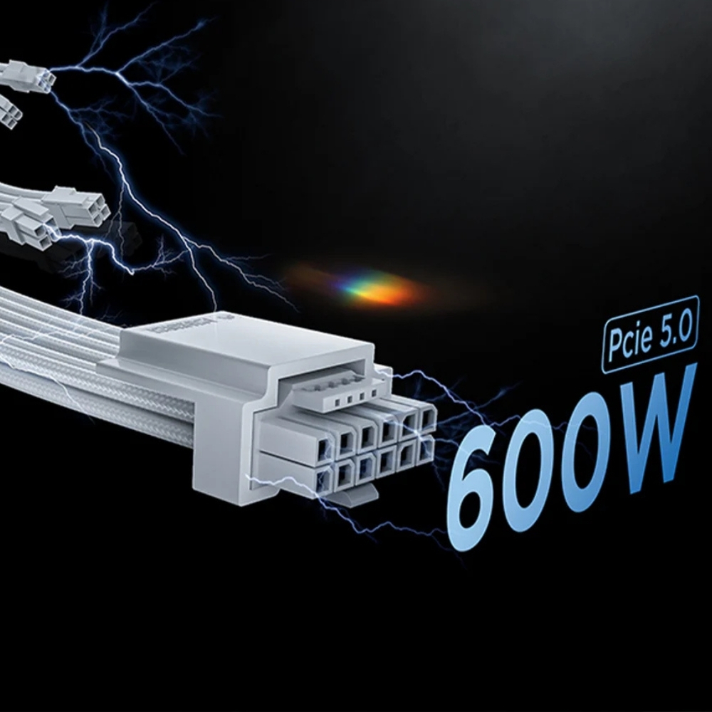 AsiaHorse 12VHPWR PCIE5.0 PSU Cable Siyah