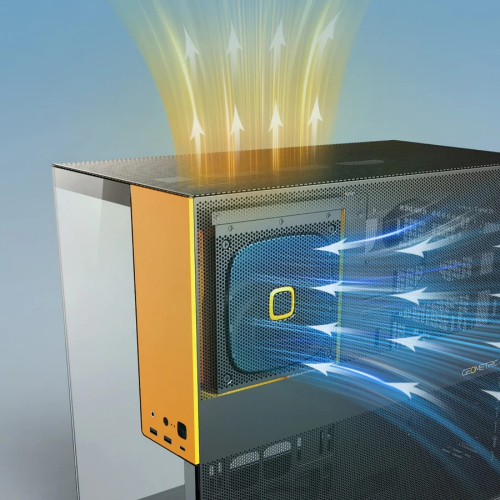 Geometric Future Model 5 Vent 5x140mm ARGB E-ATX Fan Beyaz Gaming (Oyuncu) Kasa