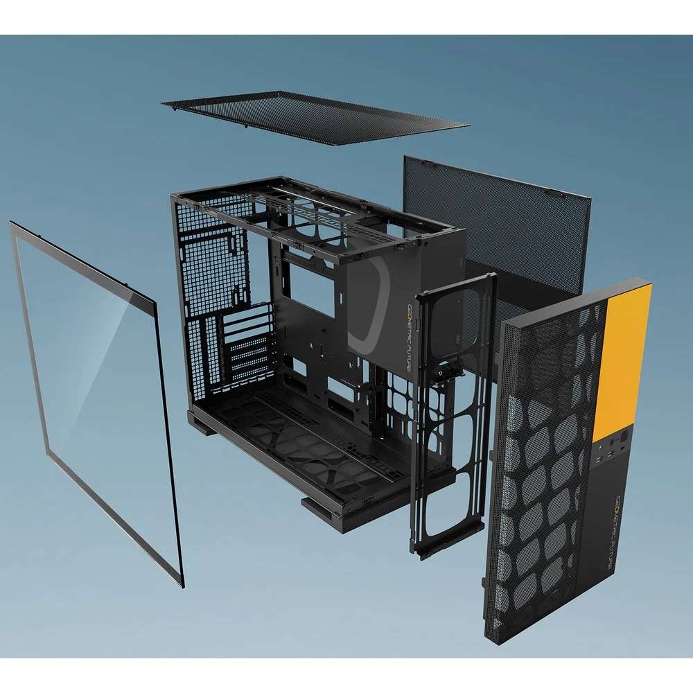 Geometric Future Model 5 Vent 5x140mm ARGB E-ATX Fan Siyah Gaming (Oyuncu) Kasa