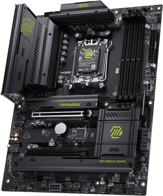 MSI MAG B850 TOMAHAWK WIFI AM5 DDR5 8200(OC)MHz ATX Gaming Anakart