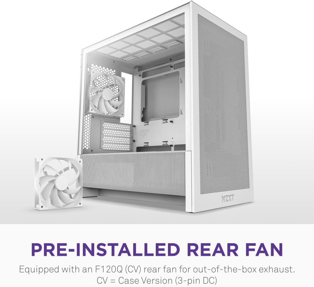 NZXT H Series H3 Flow CC-H31FW-01 mATX Beyaz Gaming Kasası