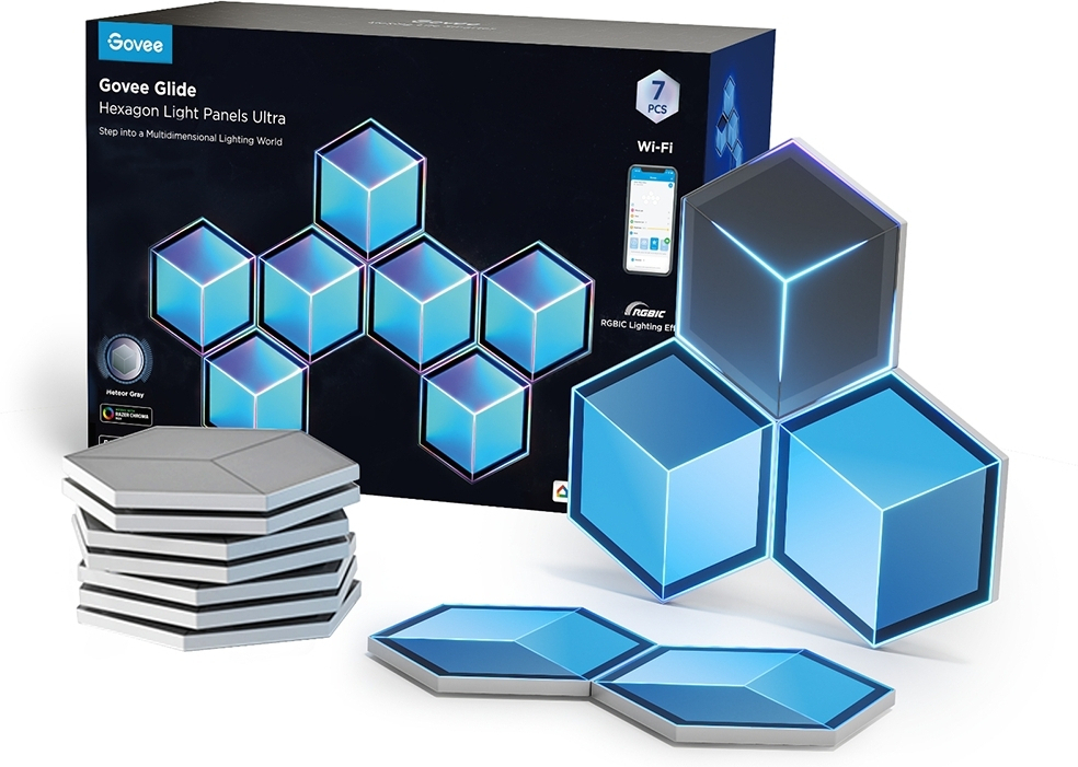 Govee Glide Hexa Ultra Gaming LED Duvar Aydınlatması 7 Parçalı