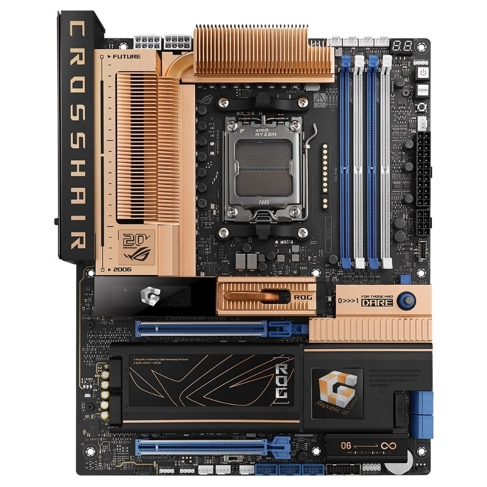 ASUS ROG CROSSHAIR 2006 AMD X870E AM5 DDR5 9600+(OC) MHz WiFi7 Gaming (Oyuncu) Anakart
