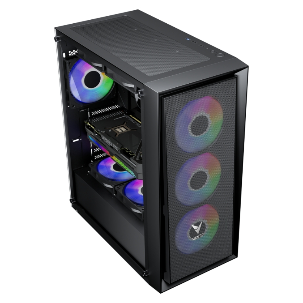 VENTO VG17F 650W 80+ Bronze 4x120mm FRGB Fan Temperli Cam USB 3.0 Mesh ATX Gaming (Oyuncu) Kasa