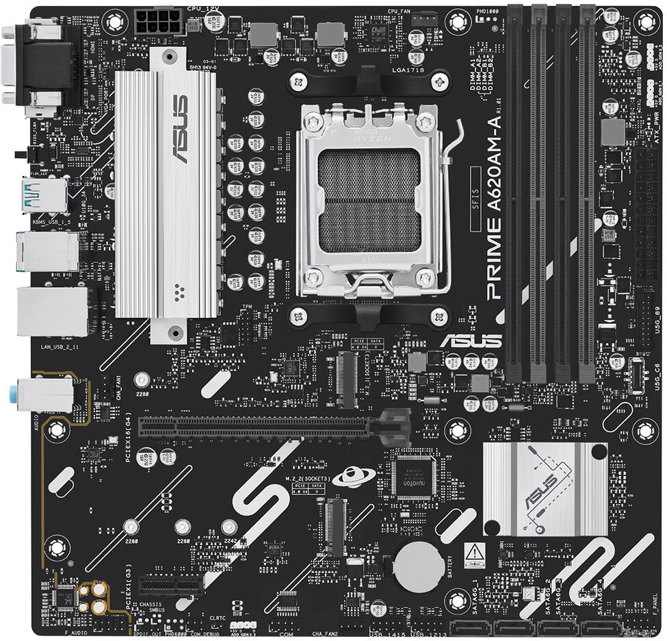 ASUS PRIME A620AM-A-CSM DDR5 7600Mhz(OC) M.2 AM5 mATX Anakart
