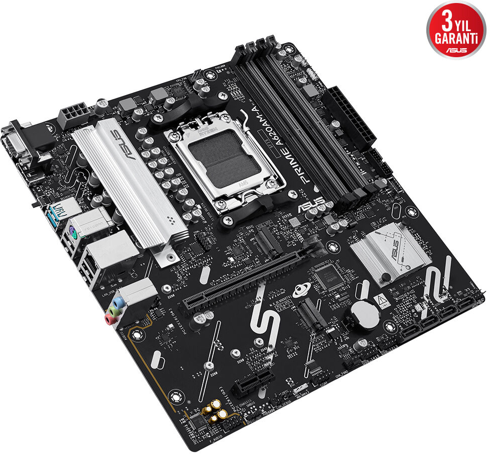 ASUS PRIME A620AM-A-CSM DDR5 7600Mhz(OC) M.2 AM5 mATX Anakart