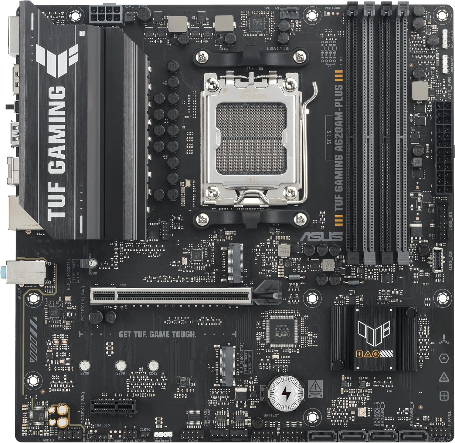 ASUS TUF GAMING A620AM-PLUS 7600Mhz(OC) DDR5 2xDP HDMI M.2 AM5 mATX Gaming (Oyuncu) Anakart
