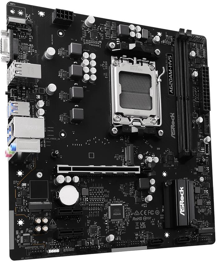 Asrock A620AM-HVS AMD A620 Soket AM5 DDR5 6800(OC)MHz mATX Gaming Anakart