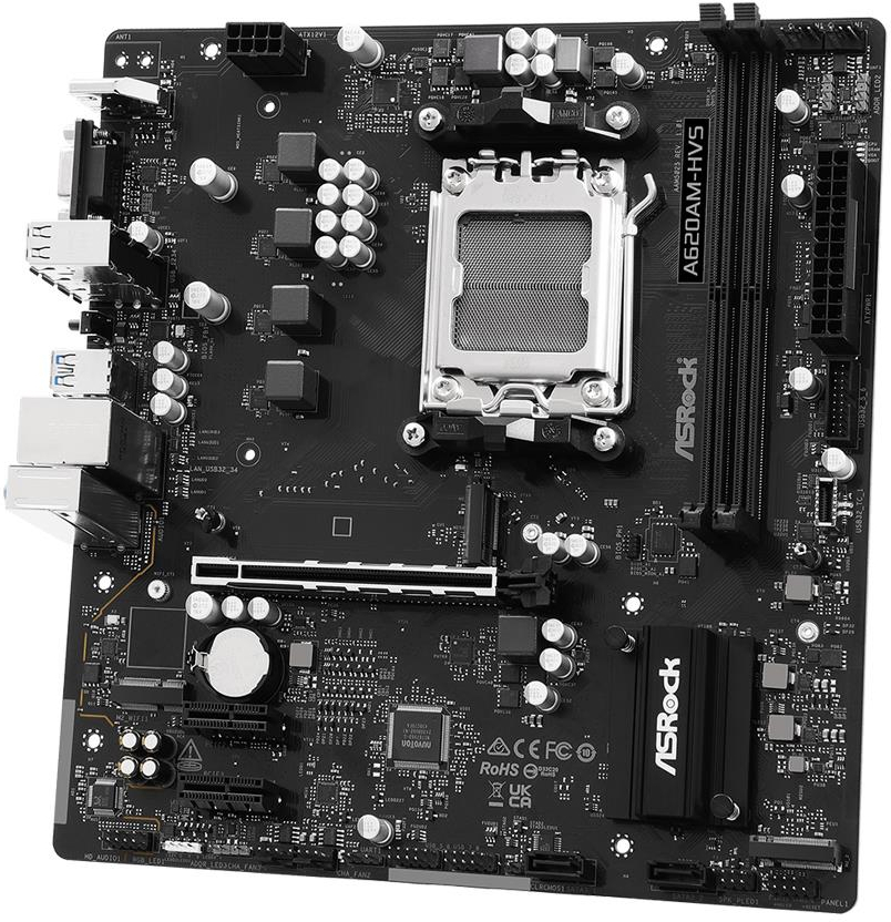 Asrock A620AM-HVS AMD A620 Soket AM5 DDR5 6800(OC)MHz mATX Gaming Anakart