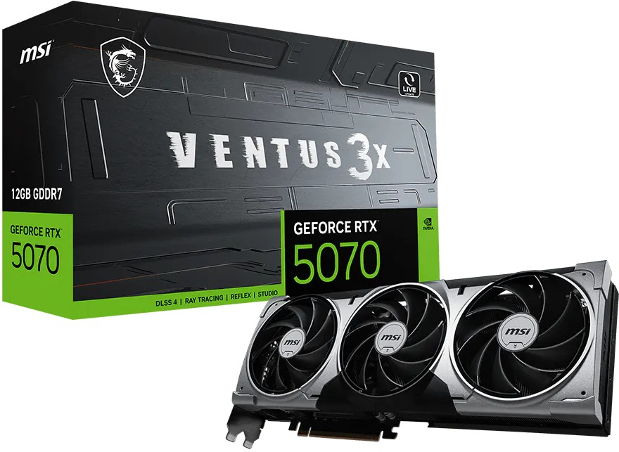 MSI GeForce RTX 5070 12GB VENTUS 3X GDDR7 192Bit DX12 Gaming Ekran Kartı 