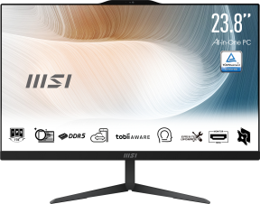 MSI Modern AM242 1M-2268XEU Intel Core 5 120U 8GB DDR5 512GB SSD 23.8″ FHD FreeDOS Siyah All-in-One PC