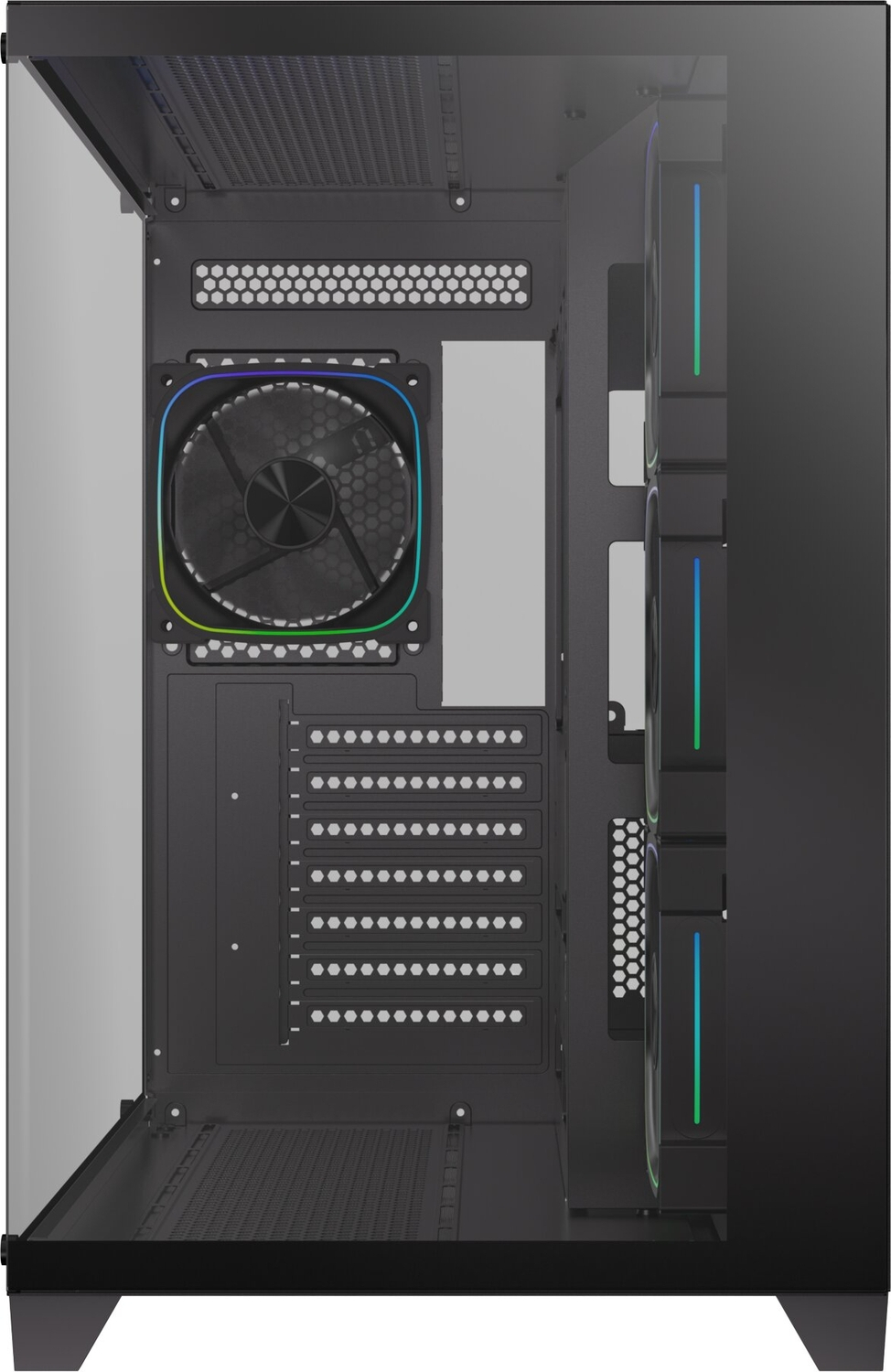 Bitfenix Polii Black 850W ATX3.1 80+ Bronze PSU 4x120mm FRGB Fan ATX Temperli Cam Siyah Gaming Kasa