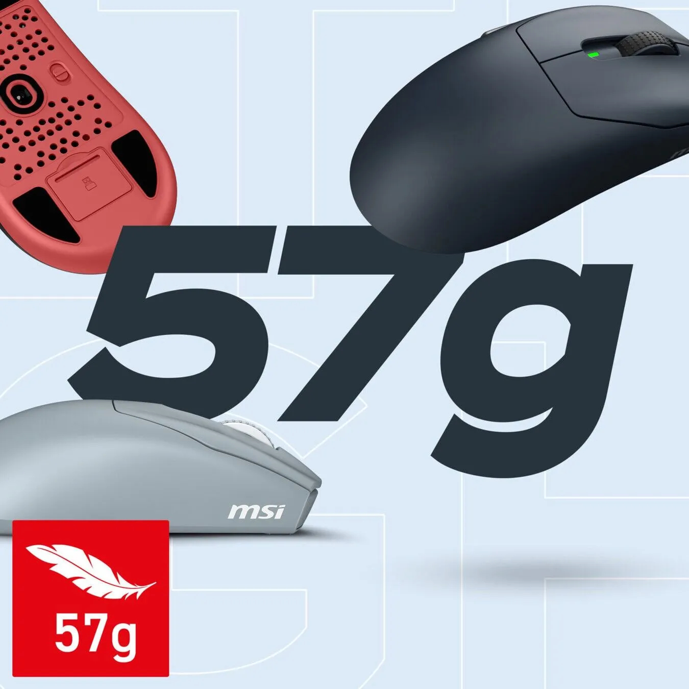 MSI FORGE GM340 Wireless 12000 DPI 1000Hz RGB Kablosuz Beyaz Gaming Mouse