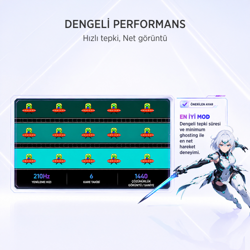 James Donkey Ravel Q70 27″ 210Hz 1Ms GTG Fast IPS QHD 2K Pivot Gaming Monitör (Ölü Pikselde Anında Değişim)