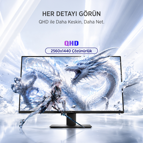 James Donkey Ravel Q70 27″ 210Hz 1Ms GTG Fast IPS QHD 2K Pivot Gaming Monitör (Ölü Pikselde Anında Değişim)
