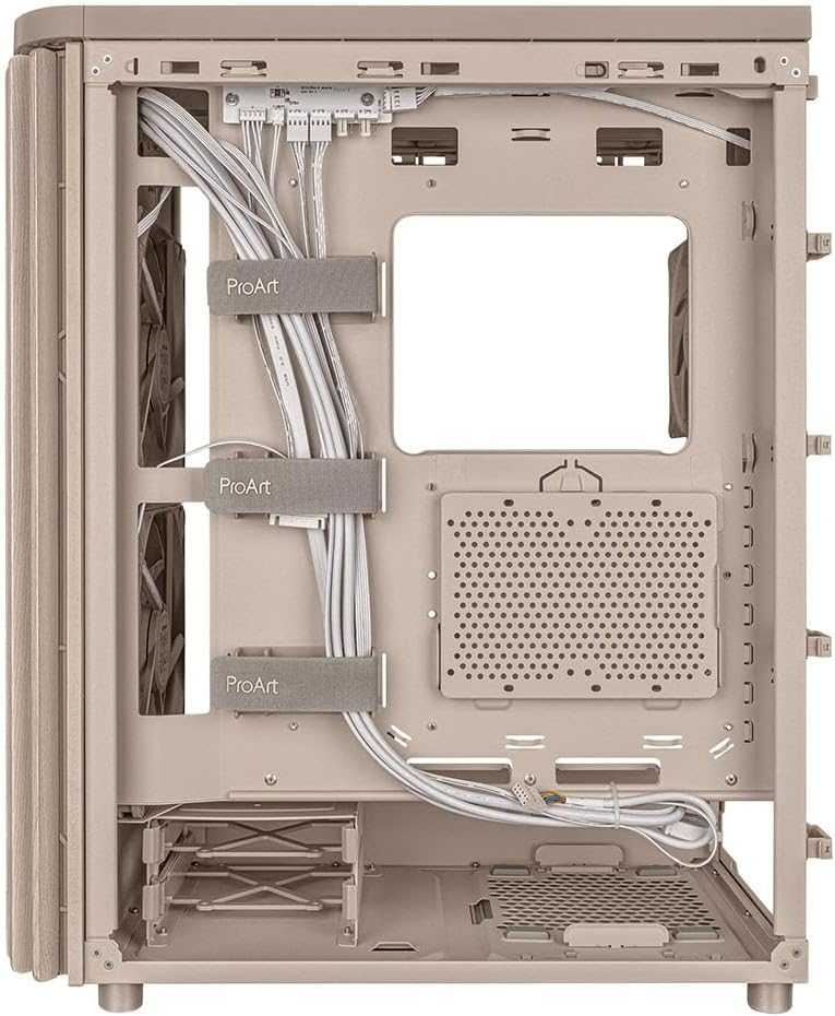 ASUS ProArt PA401 Wood Metal Edition Mesh Panel USB 3.2  ATX Mid-Tower Gaming (Oyuncu) Kasa Bej