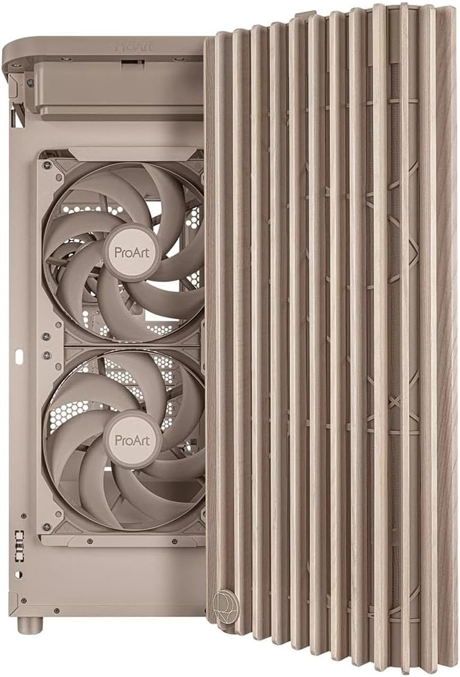 ASUS ProArt PA401 Wood Metal Edition Mesh Panel USB 3.2  ATX Mid-Tower Gaming (Oyuncu) Kasa Bej