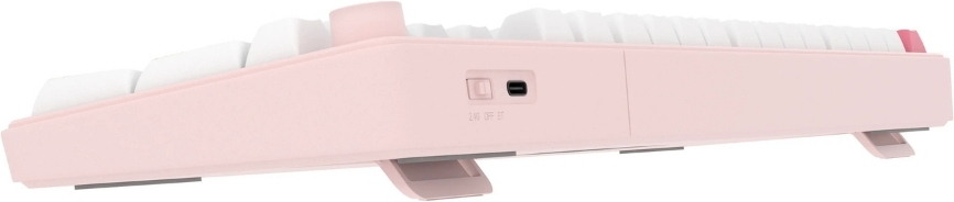 Hawk Gaming HK258WP Membrane LCD RGB Kablosuz/Bluetooth Beyaz Pembe Full Türkçe Gaming Klavye