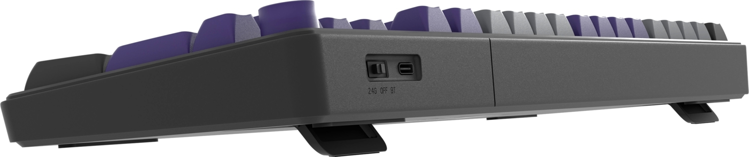 Hawk Gaming HK258GP Membrane LCD RGB Kablosuz/Bluetooth Gri Mor Full Türkçe Gaming Klavye