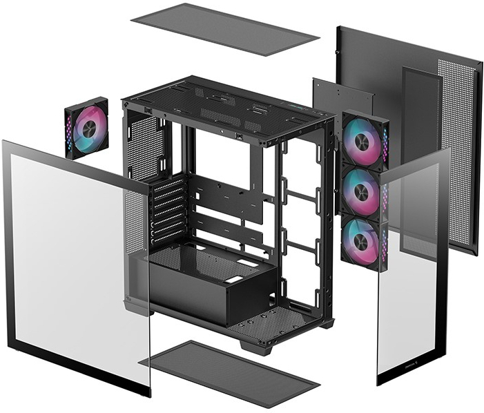 DEEPCOOL CG580-4F ATX Mid Tower Gaming Kasa