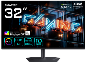 GIGABYTE MO32U24 31.5″ 240Hz 0.03ms FreeSync Premium Pro DisplayHDR True Black 500 4K UHD QD-OLED Gaming Monitör