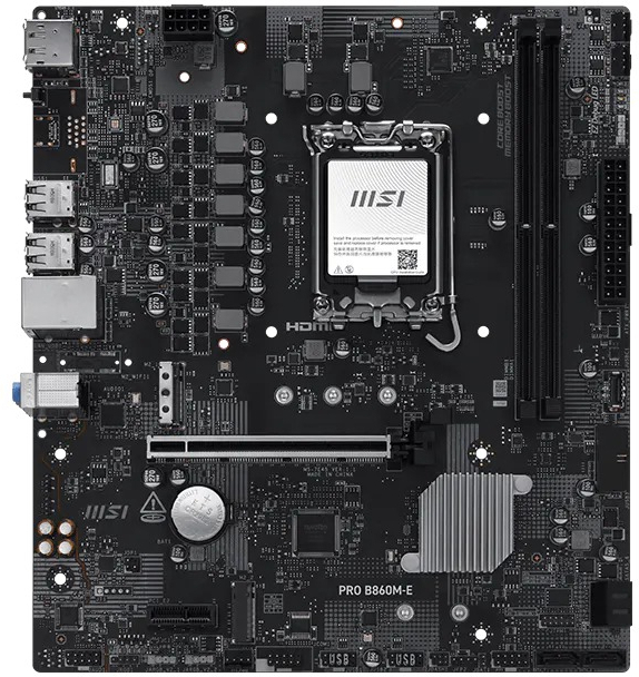 MSI PRO B860M-E Intel B860 Soket 1851 DDR5 6400+(OC)MHz ATX Gaming (Oyuncu) Anakart
