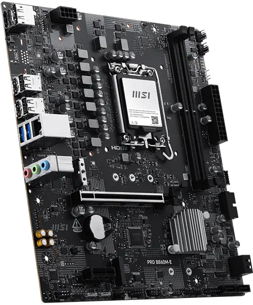 MSI PRO B860M-E Intel B860 Soket 1851 DDR5 6400+(OC)MHz ATX Gaming (Oyuncu) Anakart