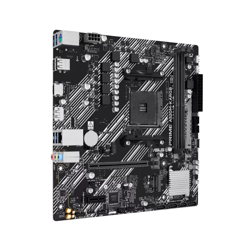 ASUS Prime A520M-K ARGB AM4 DDR4 5100(OC)MHz mATX Gaming (Oyuncu) Anakart