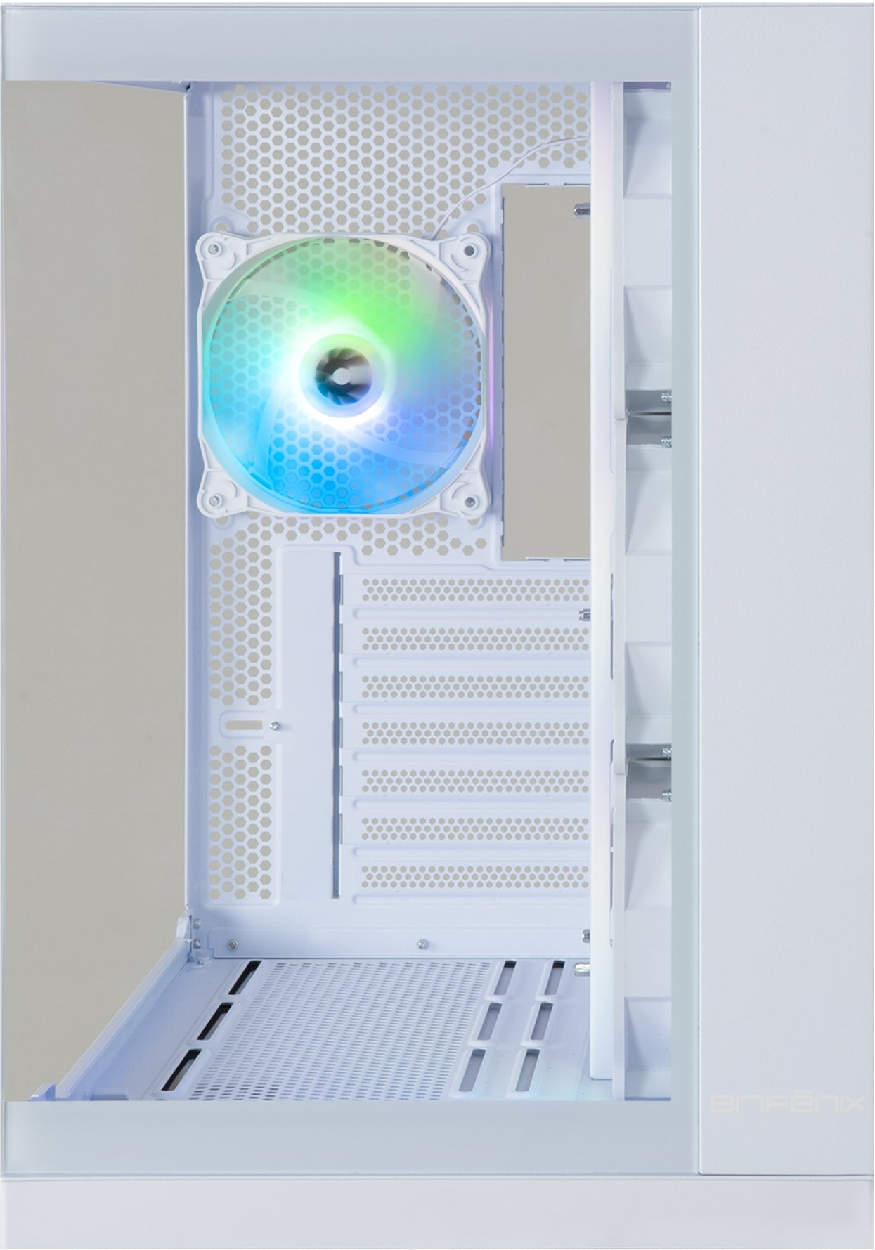 Bitfenix MH100 750W 80+ Bronze PSU 4x120mm FRGB Fan ATX Temperli Cam Beyaz Gaming Kasa