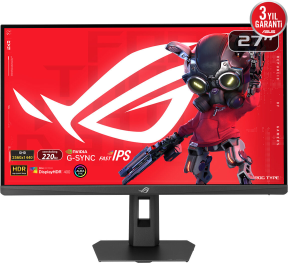 ASUS ROG STRIX XG27ACSR 27″ 220Hz 1ms  Adaptive-Sync Pivot Fast IPS QHD Gaming Monitör - Siyah