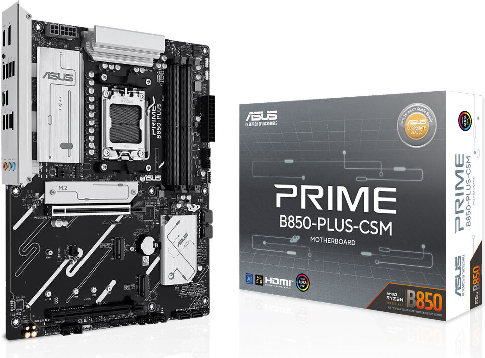 ASUS B850-PLUS-CSM AMD B850 Soket AM5 DDR5 8000+(OC)MHz mATX Gaming (Oyuncu) Anakart