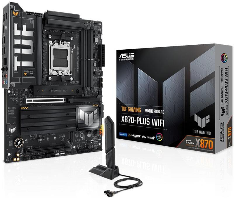 ASUS TUF GAMING X870-PLUS WIFI7 AM5 DDR5 9600+(OC)MHz Gaming Anakart 