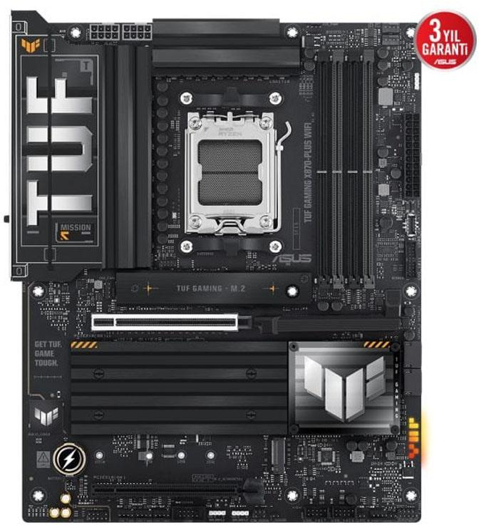 ASUS TUF GAMING X870-PLUS WIFI7 AM5 DDR5 9600+(OC)MHz Gaming Anakart 