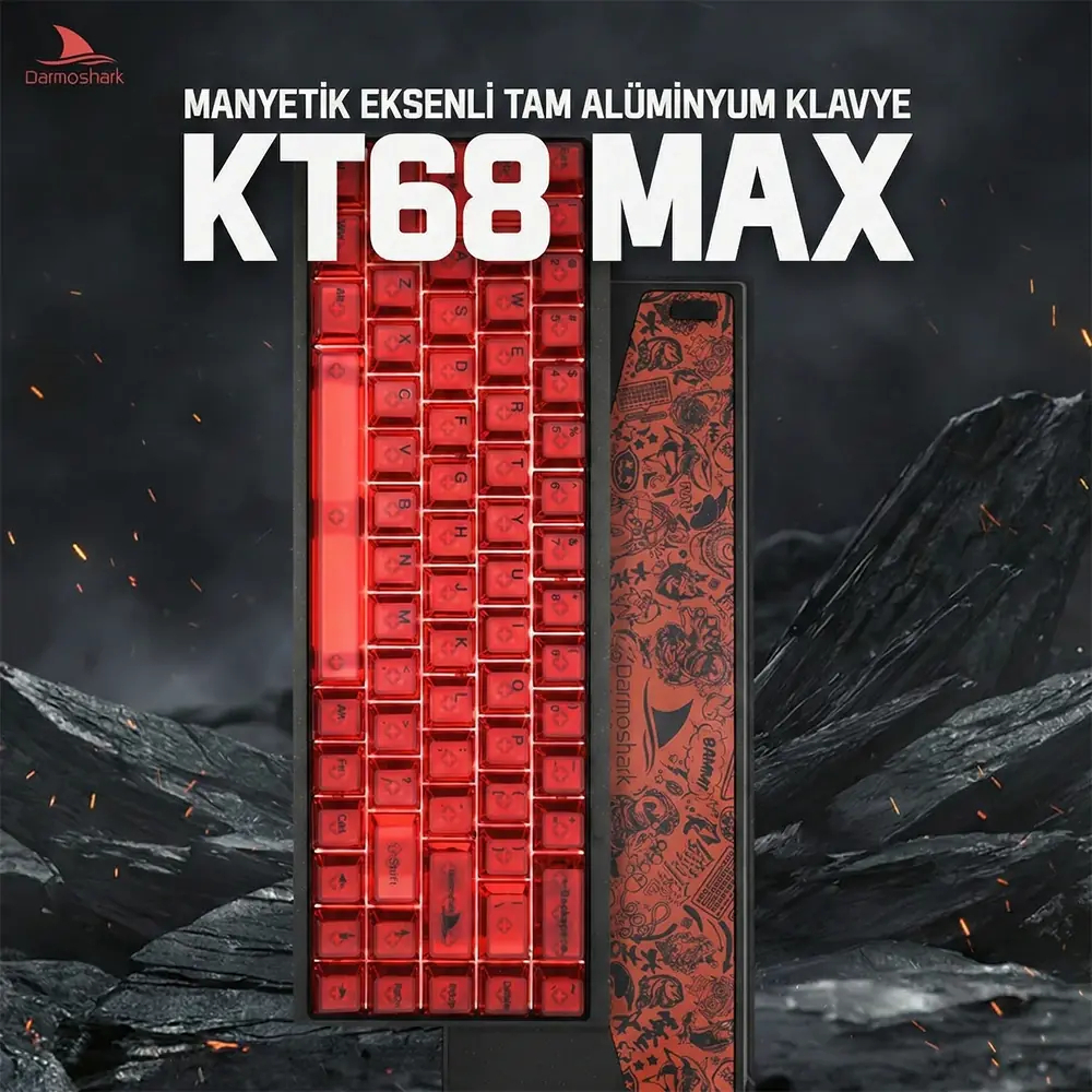 Darmoshark KT68MAX HE Alüminyum Klavye (Manyetik Switch / HE)