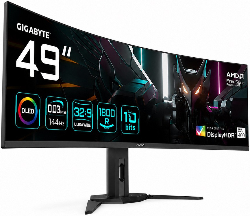 Gigabyte Aorus CO49DQ 49″ 0.03ms GTG 144Hz OLED Gaming Monitör 