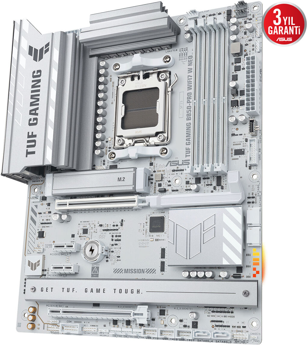 Asus TUF Gaming B850-PRO WIFI7 W NEO AMD B850 Soket AM5 DDR5 9000+MT/s(OC) Wi-Fi 7 ATX Anakart (90MB1NW0-M0EAY0)